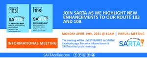 A graphic of the 103 and 108 Informational Meeting announcement.